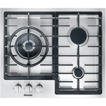 Miele KM 2312 G Edelstahl mit Single Wok Brenner für spezielle Anwendungen.