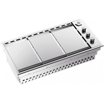 Ilve HBBQ100 Professional Plus Barbecue cm 100 - 3 fires - stainless steel - optional cover