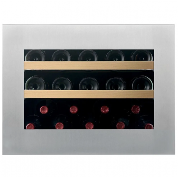 DUNAVOX Wine cellar Horizon line door 'full glass' stainless steel push to open, class F, 19 bottles - DVH-19.50S.TO