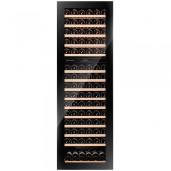 Dunavox Recessed cellar, 2 temperatures, glass door 'full glass' black - class G, 114 bottles - DAVG-114.288DB.TO