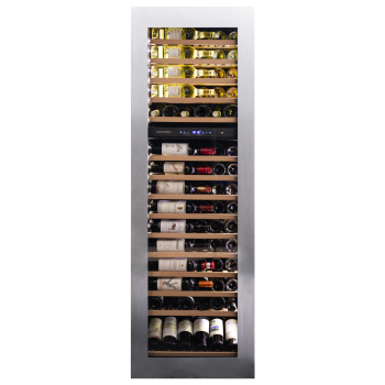 Dunavox Recessed Keller, 2 Temperaturen, Glastür 'Vollglas' Edelstahlklasse G, 114 Flaschen - DAVG-114.288DSS.TO