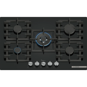 Bosch Series 6 gas hob 75 cm tempered glass, black ppq7a6i40