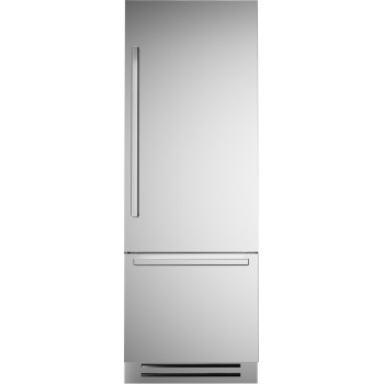 Bertazzoni Ref755BBRXTT Refrigerator with freezer cm. 75 H 212 - LT. 440 - DX opening - stainless steel (handles not included)