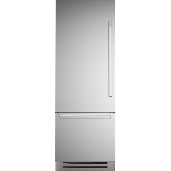 Bertazzoni Ref755BBBTTT Kühlschrank mit Gefrierschrank cm. 75 h 212 - lt. 440 - SX - Edelstahlöffnung (Griffe nicht enthalten)