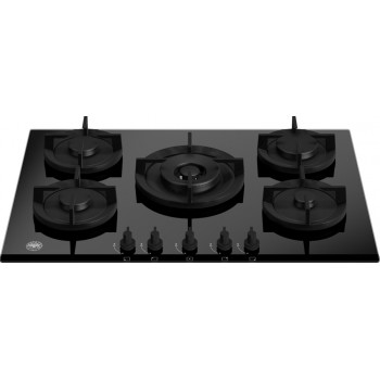 Bertazzoni P755CMODGNE Modernes Gasherd 5 Brenner cm 75 - schwarzes Glas