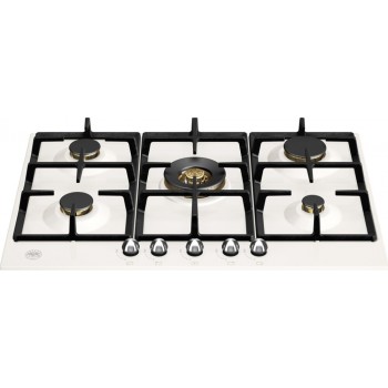 Bertazzoni P755CHERAX Heritage Gasherd 5 Brenner cm 75 - Elfenbein / Edelstahl