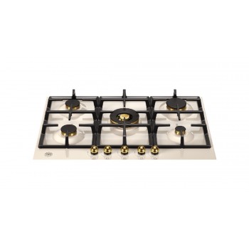 Bertazzoni P755CHERAG Heritage Gaskocher cm 75 - Elfenbein / Gold