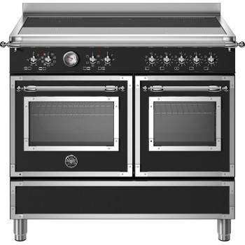 Bertazzoni HER105I2ENET2 Heritage Cucina da accosto cm. 100 - 5 zone induzione + 2 forni elettrici - scaldavivande - nero opaco