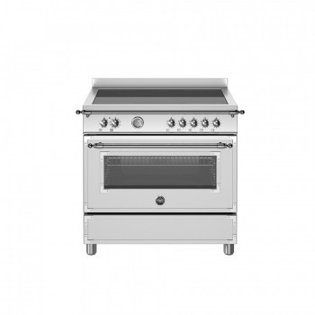 Bertazzoni Her95i1Ext2 Heritage-Küche von ca. Cm. 90 - 5 Kochzonen + Elektroherd - Edelstahl