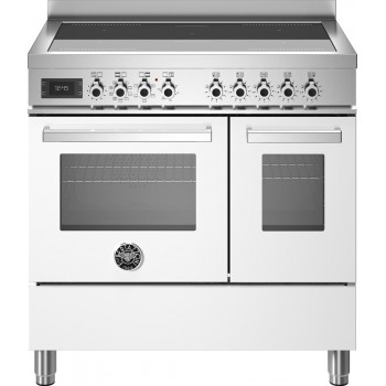 Bertazzoni pro95i2Ebit2 Professionelle Küche von ca. 90 - 5 Kochzonen + 2 Elektrische Öfen - Weiß