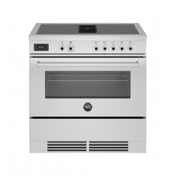 Bertazzoni PROCH94I1EXT Professional Cucina da accosto cm. 90 - 4 zone induzione + 1 forno elettrico + cappa aspirante - inox