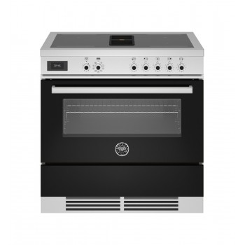 Bertazzoni PROCH94I1ENET Professional Cucina da accosto cm. 90 - 4 zone induzione + 1 forno elettrico + cappa aspirante - nero