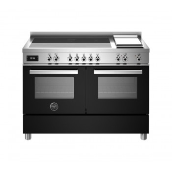 Bertazzoni PRO125I2ENET2 Professional cm. 120 5 zone induzione + 1 piastra elettrica + 2 forni elettrici - scaldavivande - nero