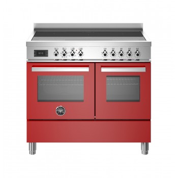 Bertazzoni PRO105I2EROT2 Professional Cucina da accosto cm. 100 - 2 forni elettrici - 5 zone induzione - scaldavivande - rosso