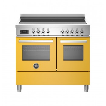Bertazzoni PRO105I2EGIT2 Professional Cucina da accosto cm. 100 - 2 forni elettrici - 5 zone induzione - scaldavivande - giallo