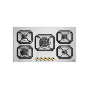 Lofra hrs9ao hob 90 cm gas satin satin steel 5 fires gassop protection