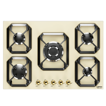 Lofra HRBI7A0 Gas hob 5 Stoodles 75 cm ivory