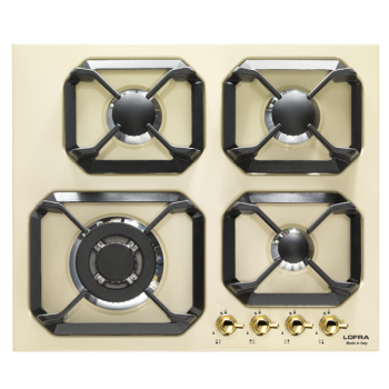 Lofra HRBI6G0 Piano Cottura Gas 4 Fornelli 60 cm Beige