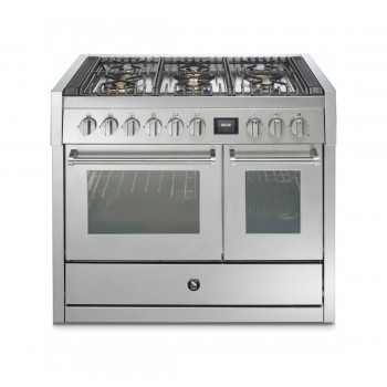 Steel kitchen from GQ10SF Genesis 100 cm. 100 - Combined steam oven Electric auxiliary oven