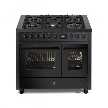 Steel Cucina da accosto EQ10FF Enfasi Cucina cm. 100 - 2 forni elettrici - nero fumo
