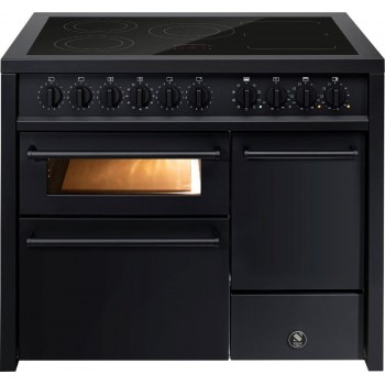 Steel Cucina da accosto EQ10FFF Enfasi All Black 100/3 Cucina cm. 100 - 3 forni elettrici - nero fumo