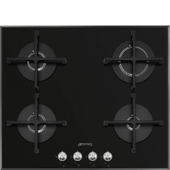 SMEG PV164B PV164N2 Aesthetic cooking plan Gas line 60 cm Black Incasso Traditional