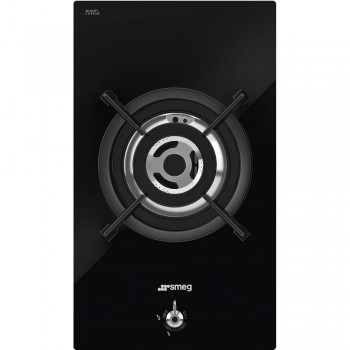 SMEG PV331CN Klassisch ästhetisches Gaskochfeld 30 cm Schwarz Halbbündig eingebaut mit der Möglichkeit der flächenbündigen Insta