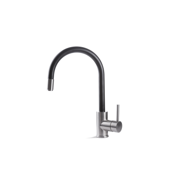 VEMA V18023 Single control mixer for sink with black swivel round barrel and shower. F3/8 power surges.”.