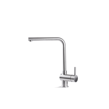 VEMA V19022 Miscelatore monocomando per lavello con canna a “L” girevole. Flessibili di alimentazione F3/8”.