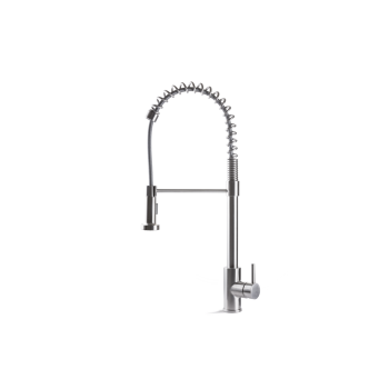 VEMA V18030 Single control mixer for sink with swivel spring. Double jet dispense. Flexible F3/8”.