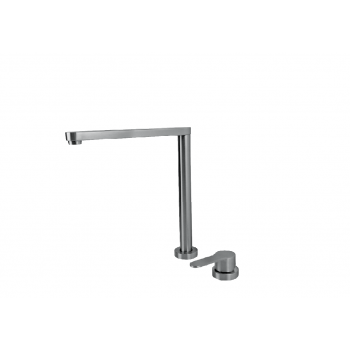 VEMA V20023 Miscelatore monocomando per lavello con canna piatta a scomparsa. Flessibili di alimentazione F3/8”. : FINITURA MISCELATORE VEMA RUBINETTERIE - ACCIAIO INOX AC.005