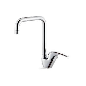 VEMA V23050 Miscelatore monocomando per lavello con canna quadra girevole. Flessibili di alimentazione F3/8”.