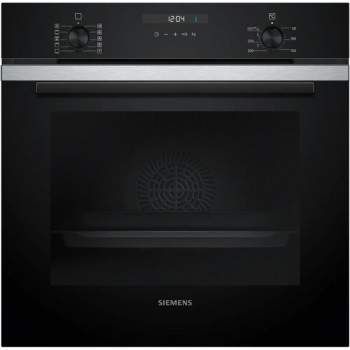 Siemens HB237GES3 Einbauofen Edelstahl und 60 cm schwarzes Glas