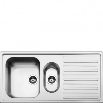 SMEG LLR1022 Universal sink Welded sink Semifilo Reversible drier Number of tanks 1 12 Stainless steel