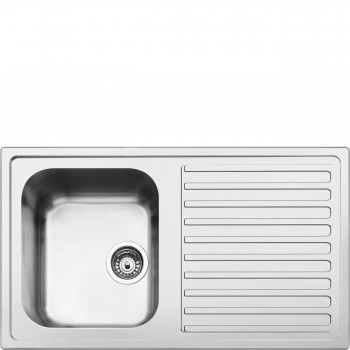SMEG LLR8612 Lavello Universale Lavello saldato Semifilo Gocciolatoio Reversibile Numero vasche 1 Acciaio Inox