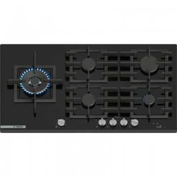 Bosch PRS9A6H40 gas hob in 90 cm black tempered glass - 8 Series