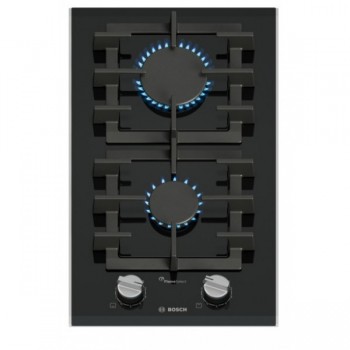 Bosch PRB3A6I40 Serie 8 Domino piano cottura a gas 30cm - Vetroceramica Nero -  Flame Select - griglie in ghisa
