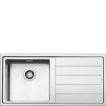 SMEG LFT100D Universal sink Welded sink Filotop Slim Groove Tape Number of tanks 1 Stainless steel
