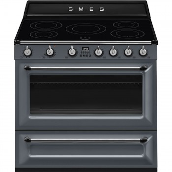 Smeg Cucina TR90IPGR con piano cottura Induzione 90x60 cm Estetica Victoria
