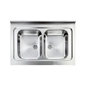 Cm sinkt 031134.X1.01.2009 Rossana support sink support cm. 90 x 60 Satin Edelstahl 2 Tanks
