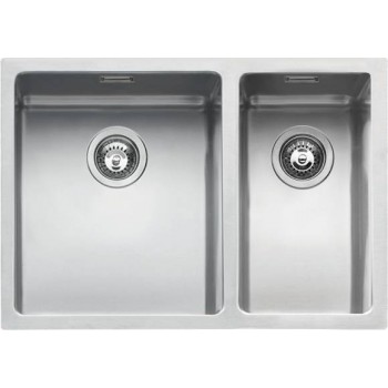 1X642I BARAZZA DOUBLE BASIN SQUARE R15 FILOINC 585X44 STAINLESS STEEL