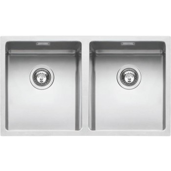 1X842I BARAZZA DOPPIA VASCA QUADRA R15 FILOINC 75X44 INOX RIVENDITORE AUTORIZZATO BARAZZA