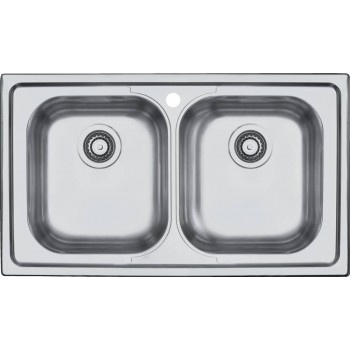 1LFS92 BARAZZA LAVBFAST INC 86X50 2V INOX BARAZZA AUTORISIERTER HÄNDLER