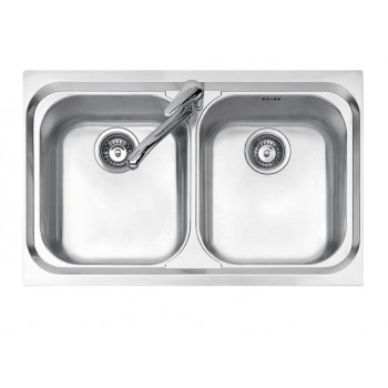 Jollynox 1I80291K Vega sink 2 basins 79 x 50 stainless steel