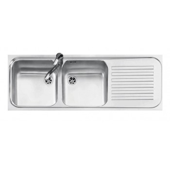 Jollynox 1I12050290DK Series 090 Wash basin 2 basins 116 x 42 with stainless steel right drip