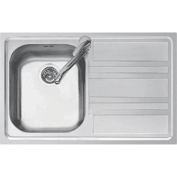 Jollynox 1LLF801D3K Life Lavello 1 vasca incasso 79 x 50 con gocciolatoio destro  inox