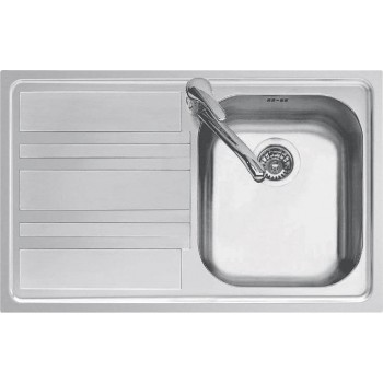 Jollynox 1LLF801S3K Life 1 flush basin 79 x 50 with left stainless steel drip