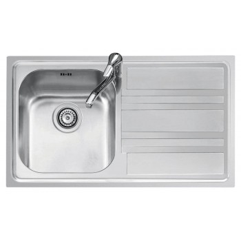 Jollynox 1LLF901D3K Lebensspüle 1 Einbauwanne 86 x 50 mit Edelstahl rechts Tropf