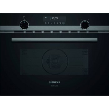 Siemens Studio Line  iQ500 Microonde da incasso con cottura ventilata 60 x 45 cm nero CM485AGB0