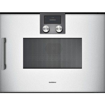 Gaggenau 200 Serie Kombinierter Mikrowellenofen 60 cm silber Tür rechts BMP250130